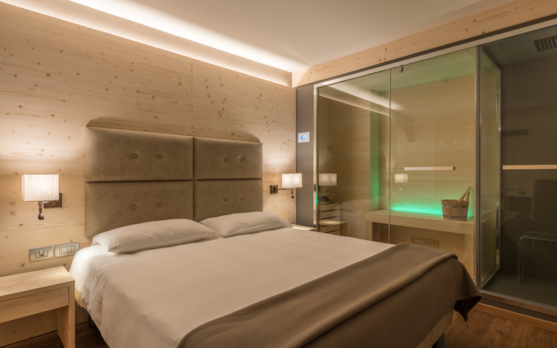 Camera con sauna e spa privata all'Hotel Villa Argentina